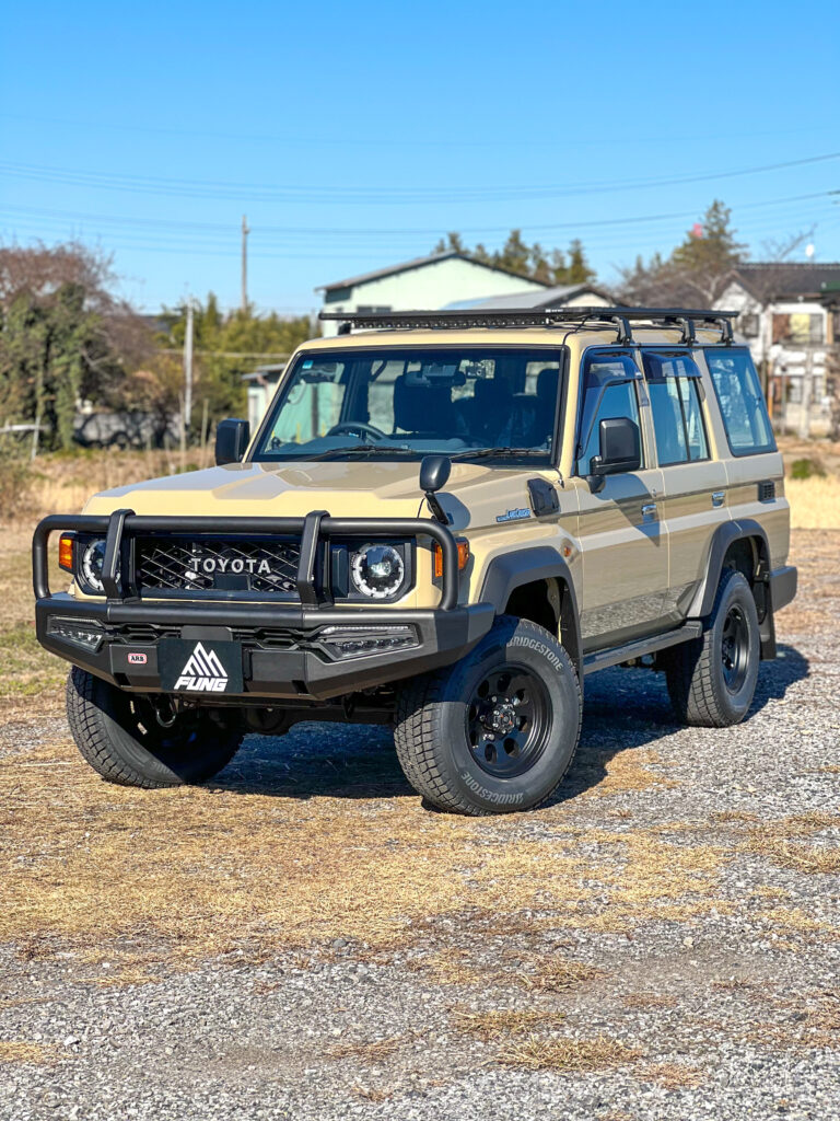 ランドクルーザー70（GDJ76）にARBサミットMKⅡバンパー＆ARBベースラックを装着